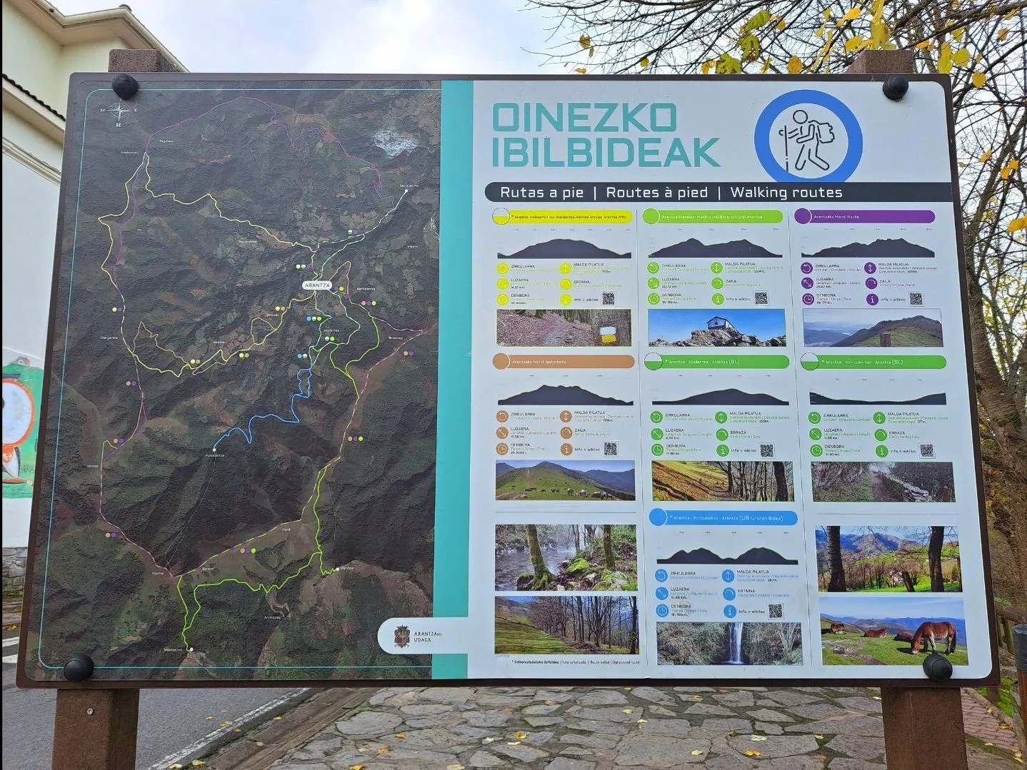 Senderismo por Aranaz en Navarra.