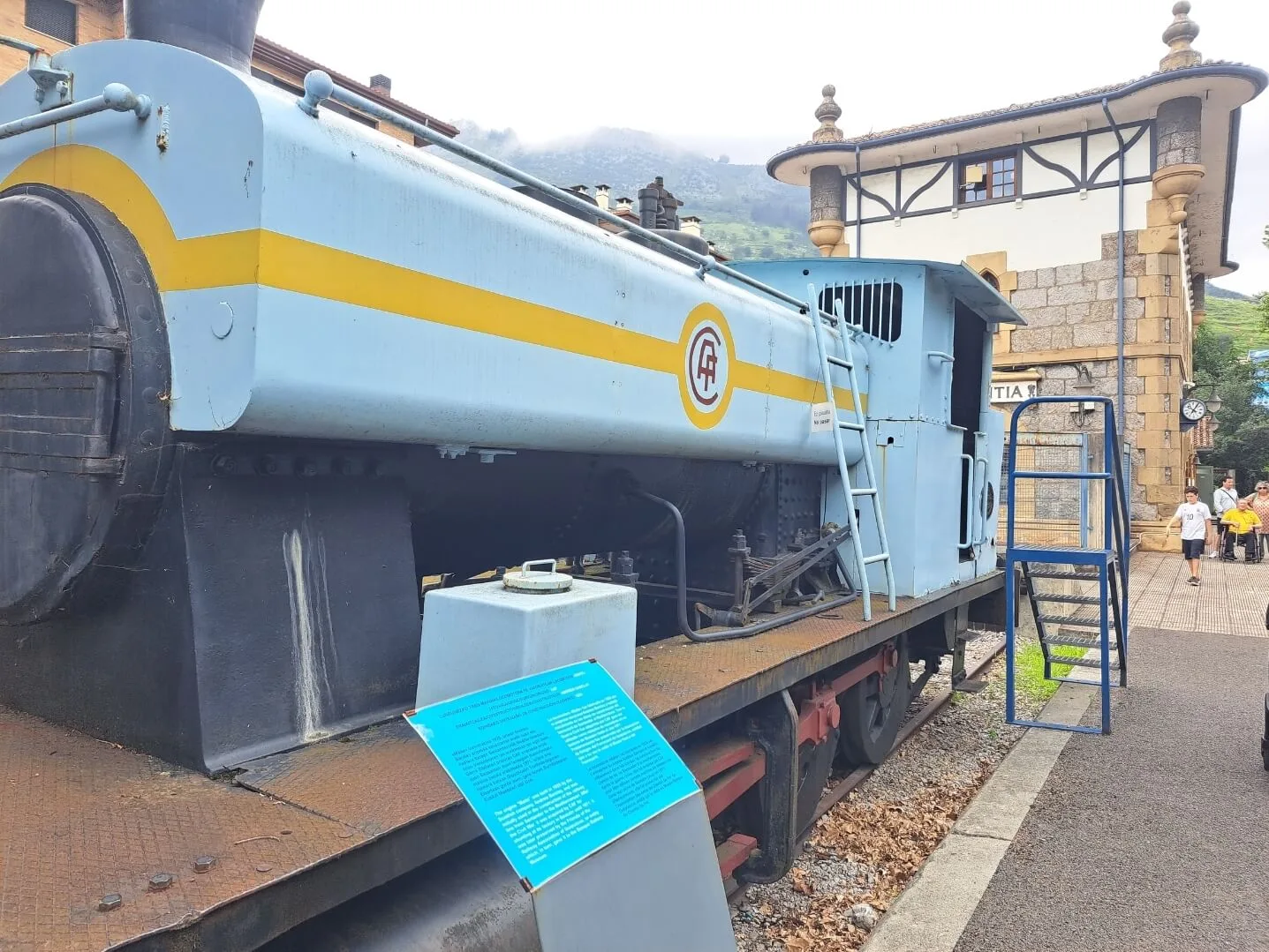 Locomotora de vapor Maite en el museo Vasco del Ferrocarril