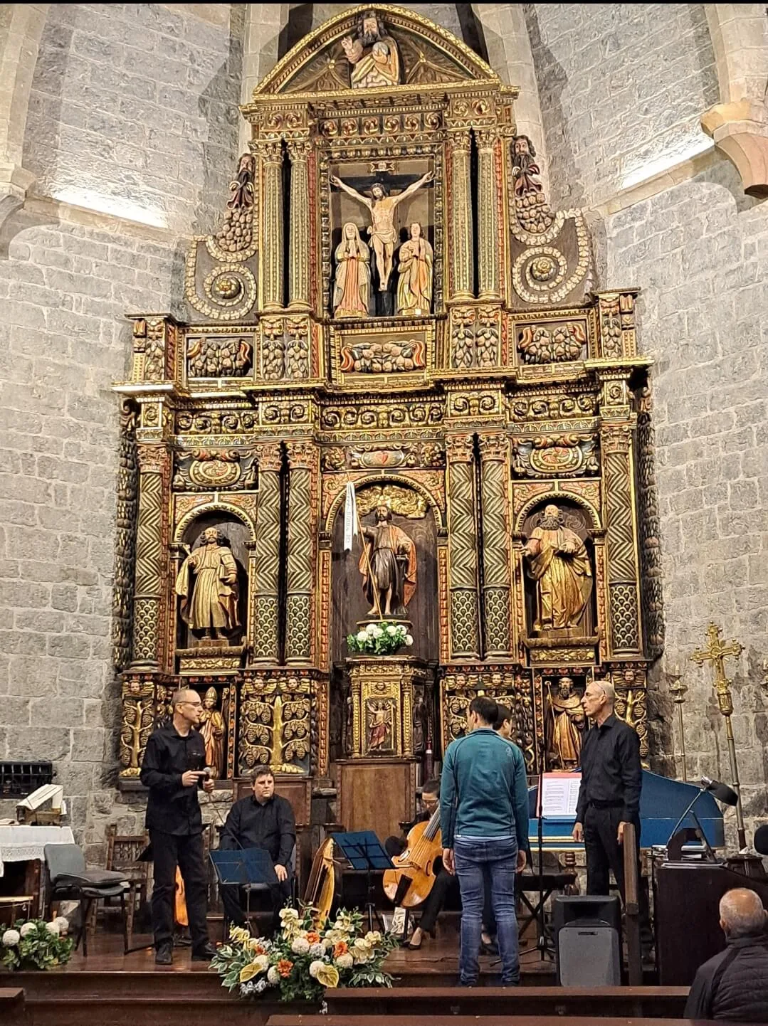 Retablo mayor barroco de la iglesia de Lekumberri.