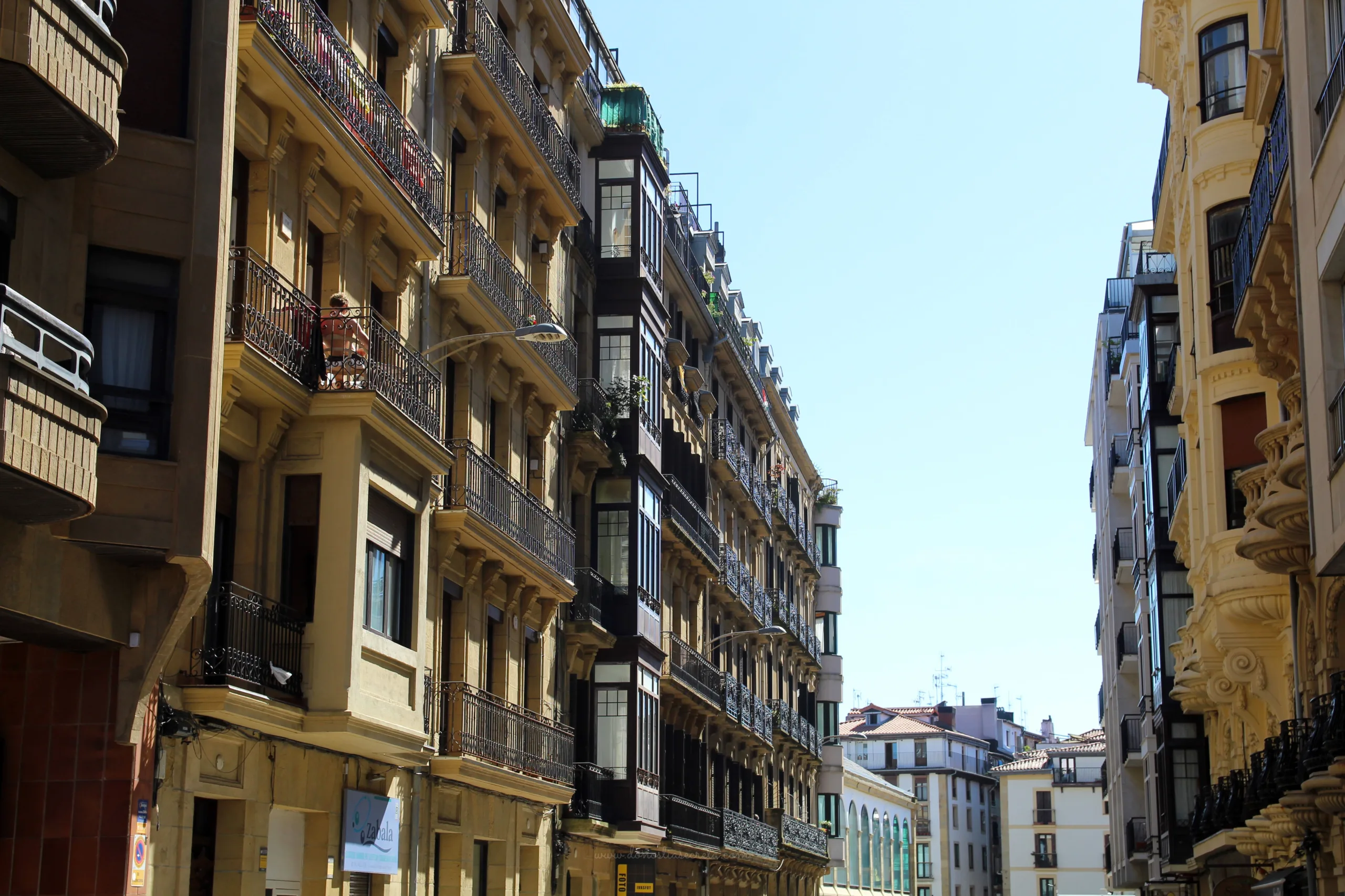 La calle General Echagüe de San Sebastián
